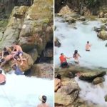 清远落龙潭|女游客溪谷玩水遭急流冲走 卡水底石缝多人救援失败溺毙|有片