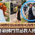 泰国苦行僧队伍挨撞现场 女护士不顾佛门禁忌做CPR获激赞