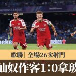 欧联|阿仙奴全场26次射门 作客1:0小胜拿玻里